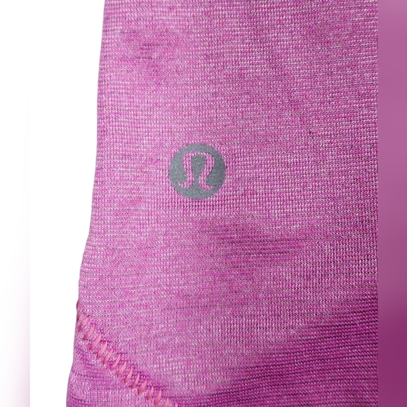 Lululemon What The Sports Tee Womens Size 6 Heathered Jewelled Magenta/Gold - Picture 11 of 12